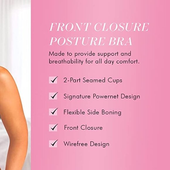 Exquisite Form Front Closure Posture Bra White 42B NWOT - Picture 2 of 2